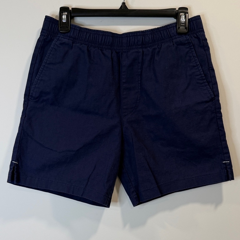 Goodlife Navy Blue Men's Flat Front Shorts